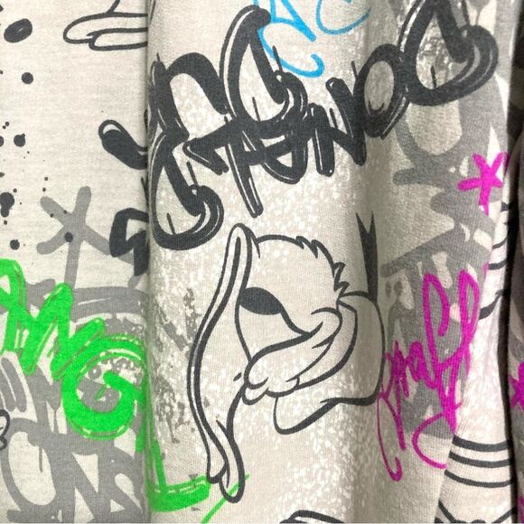 DISNEY PARKS Donald Duck Graffiti Art Pajama Lounge Sweatpants Pants Mens Large - Picture 8 of 16